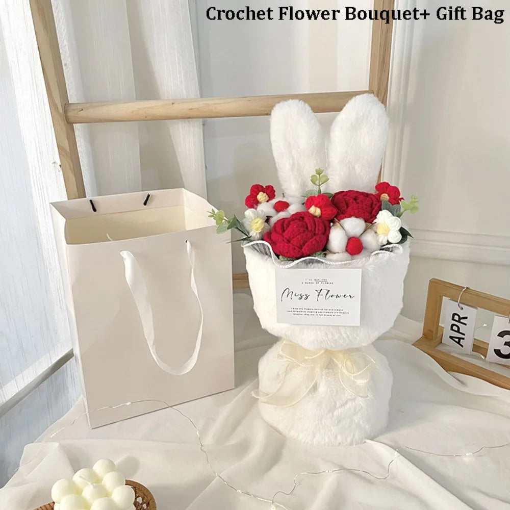 Rabbit Ears Crochet Flower Bouquet