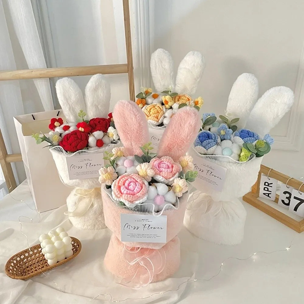 Rabbit Ears Crochet Flower Bouquet