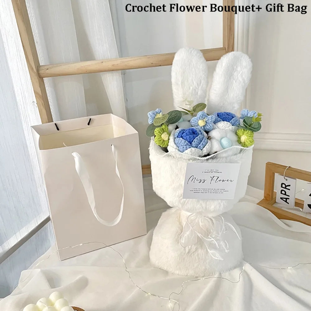 Rabbit Ears Crochet Flower Bouquet